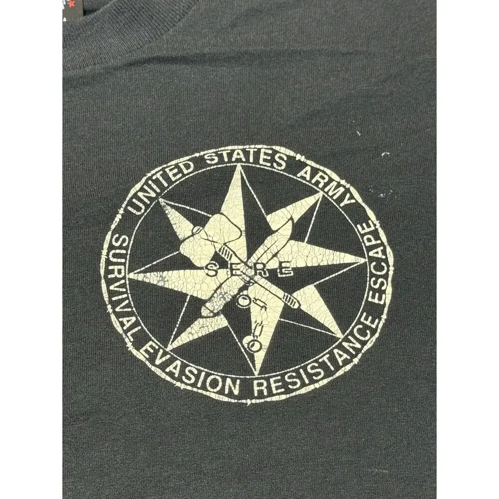 United States Army Seres Screen Stars Best Vintage Size Large Black Shirt